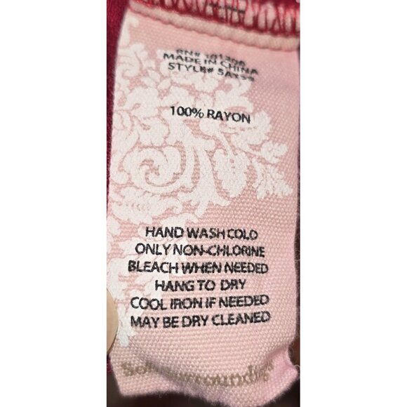 Soft Surrounding Women's Red Long Sleeve Blouse with Ruffles on Sleeves Size 2X - Picture 6 of 8